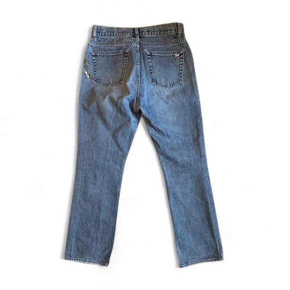 GAP Embroidered Bootcut Jeans 10R 100% Cotton Y2K - Picture 6 of 8